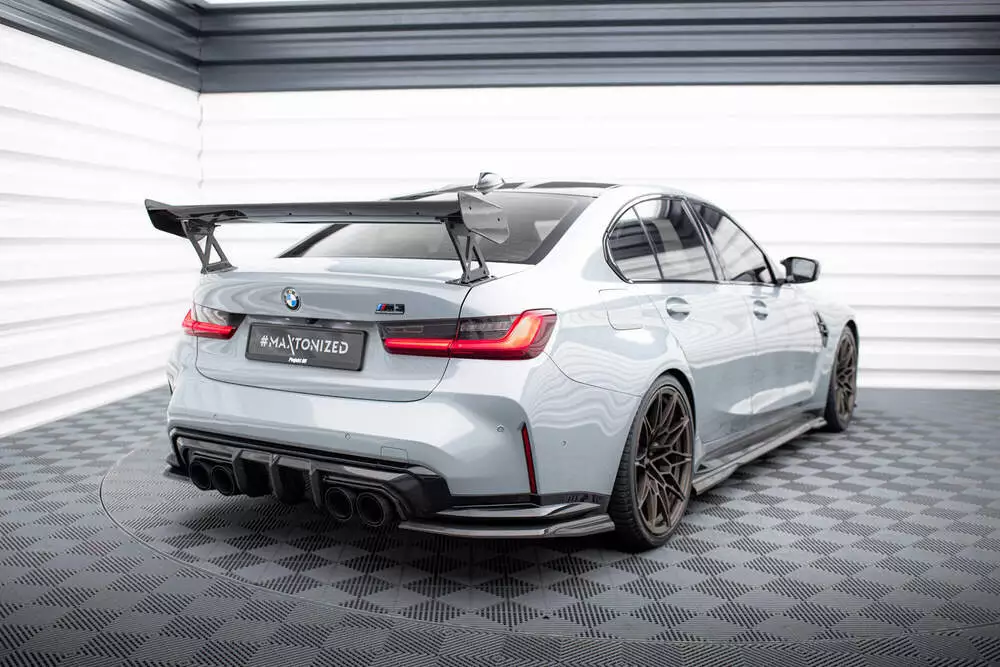 Carbon Spoiler With External Brackets Uprights Bmw M3 G80 / M340i G20 / 3 M-pack G20 / 3 Standard G20