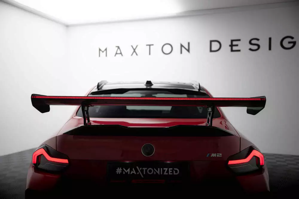 Carbon Spoiler With Internal Brackets Uprights + Led Bmw M2 G87