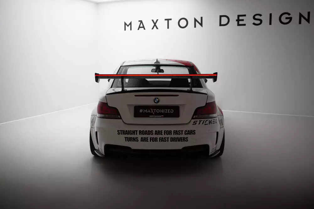 Carbon Spoiler With Internal Brackets Uprights V.2 + Led Bmw 1 M E82 - Image 3