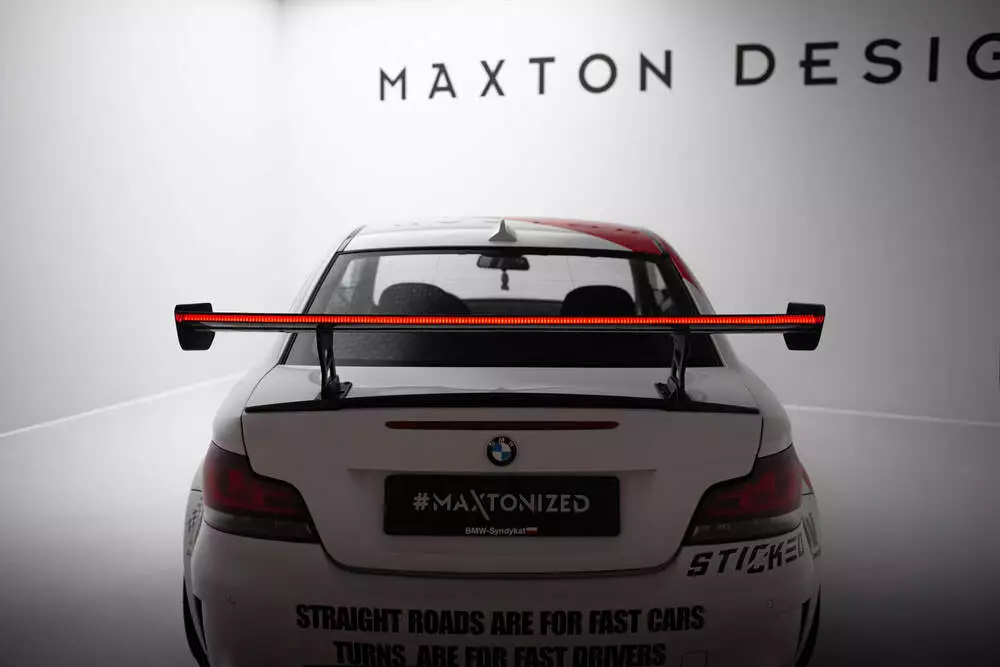 Carbon Spoiler With Internal Brackets Uprights V.2 + Led Bmw 1 M E82 - Image 4