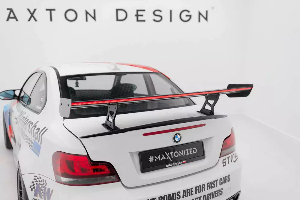 Carbon Spoiler With Internal Brackets Uprights V.2 + Led Bmw 1 M E82 - Image 6
