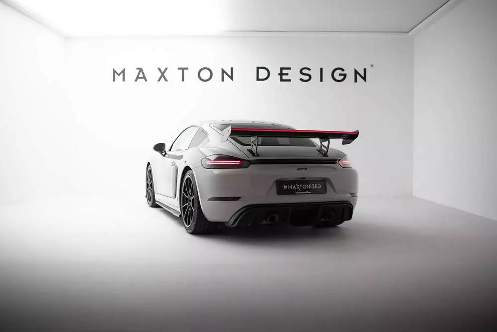 Carbon Spoiler With Internal Brackets Uprights V.2 + Led Porsche 718 Cayman 982c - Image 10