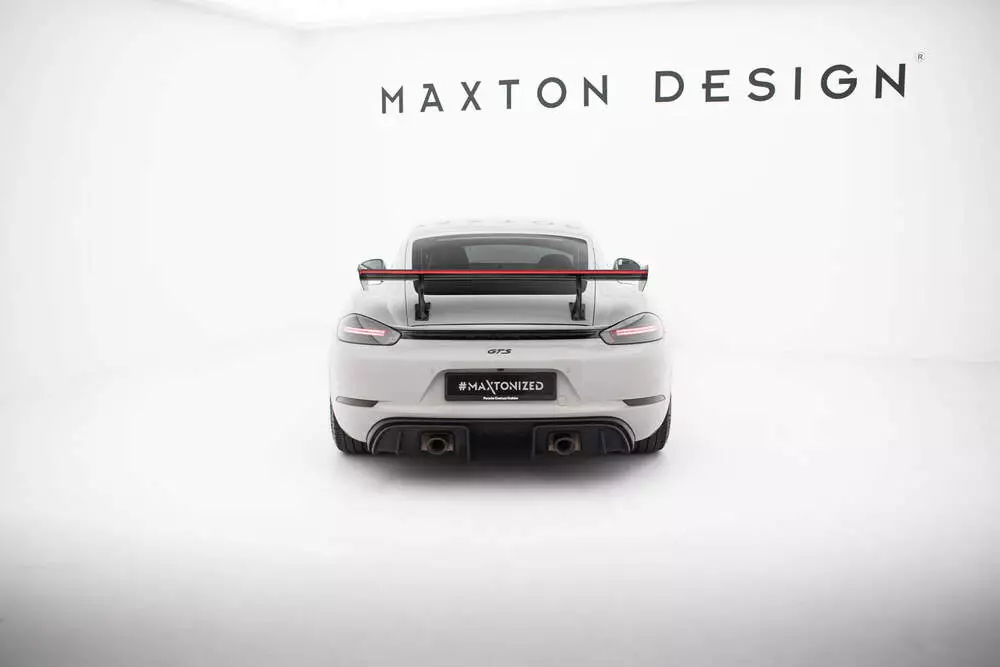 Carbon Spoiler With Internal Brackets Uprights V.2 + Led Porsche 718 Cayman 982c - Image 4