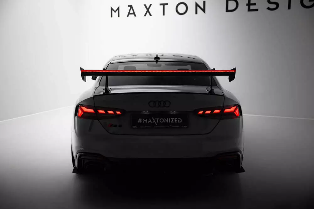 Carbon Spoiler With Upper Swan Mounting + Led Audi A5 / A5 S-line / S5 / Rs5 Coupe F5 / F5 Facelift