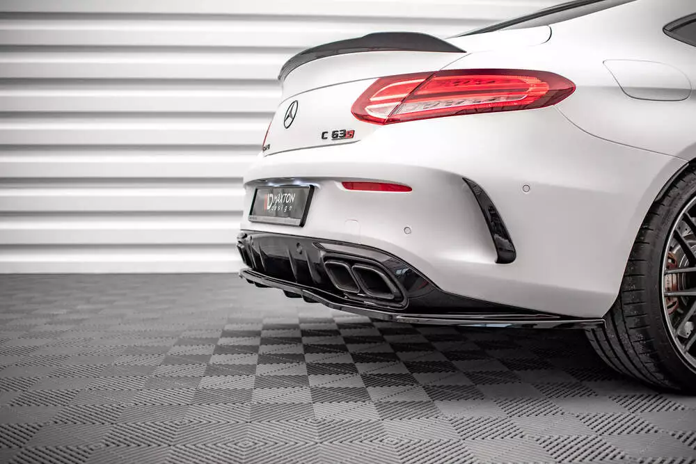 Rear Splitter (With Vertical Bars) Mercedes-amg C 63amg Coupe Amg Aero Pack C205 Facelift - Image 2