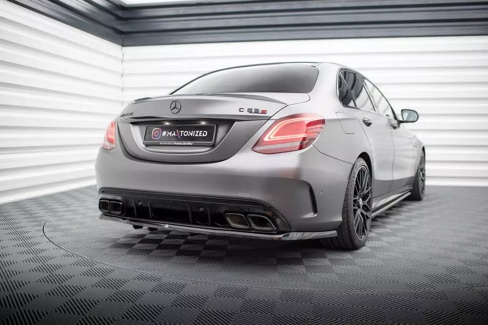 Rear Splitter (With Vertical Bars) Mercedes-amg C63 Sedan / Estate W205 Facelift