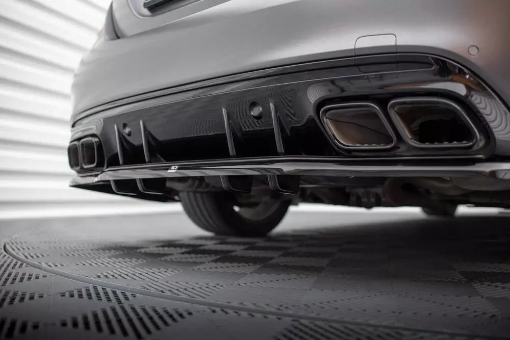 Rear Splitter (With Vertical Bars) Mercedes-amg C63 Sedan / Estate W205 Facelift - Image 3
