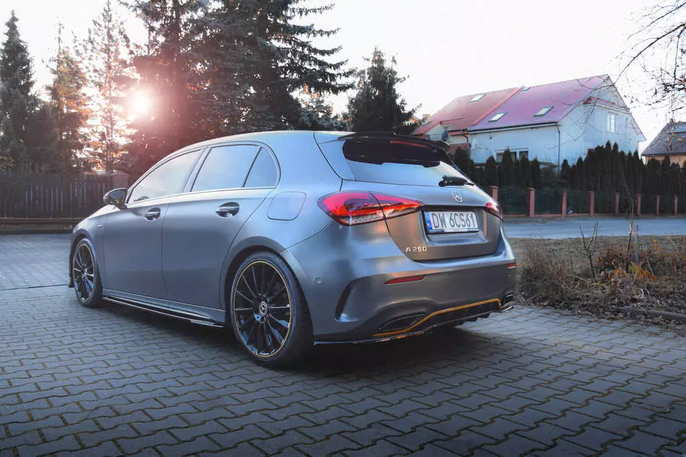 Rear Splitter (With Vertical Bars) Mercedes-benz A Hatchback Amg Line W177 - Image 2