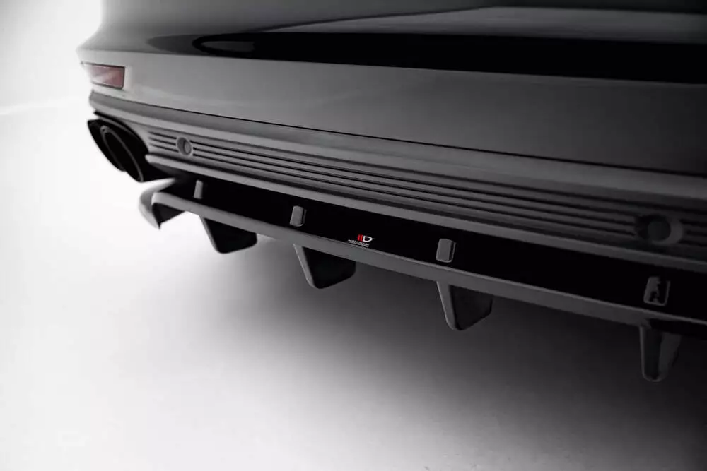 Rear Splitter (With Vertical Bars) Porsche Panamera Turbo S E-hybrid / Panamera E-hybrid / Panamera 4s 971 - Image 3