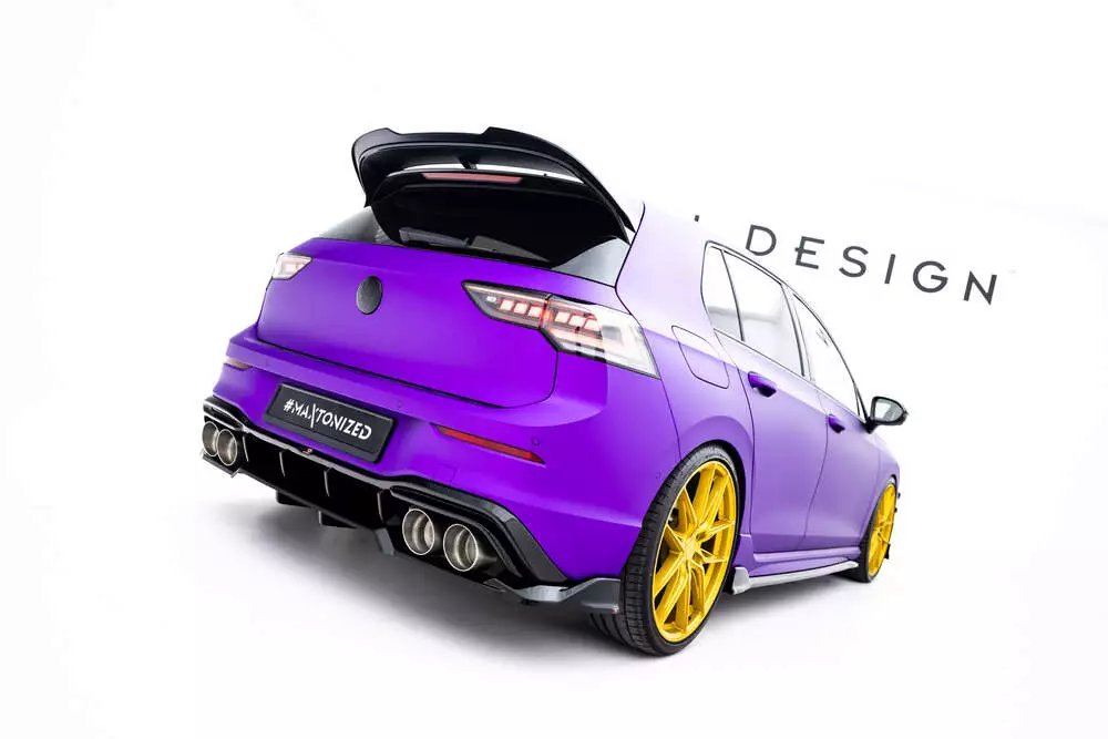 Rear Splitter (With Vertical Bars) V.1 Volkswagen Golf R Mk8 / Mk8 Facelift