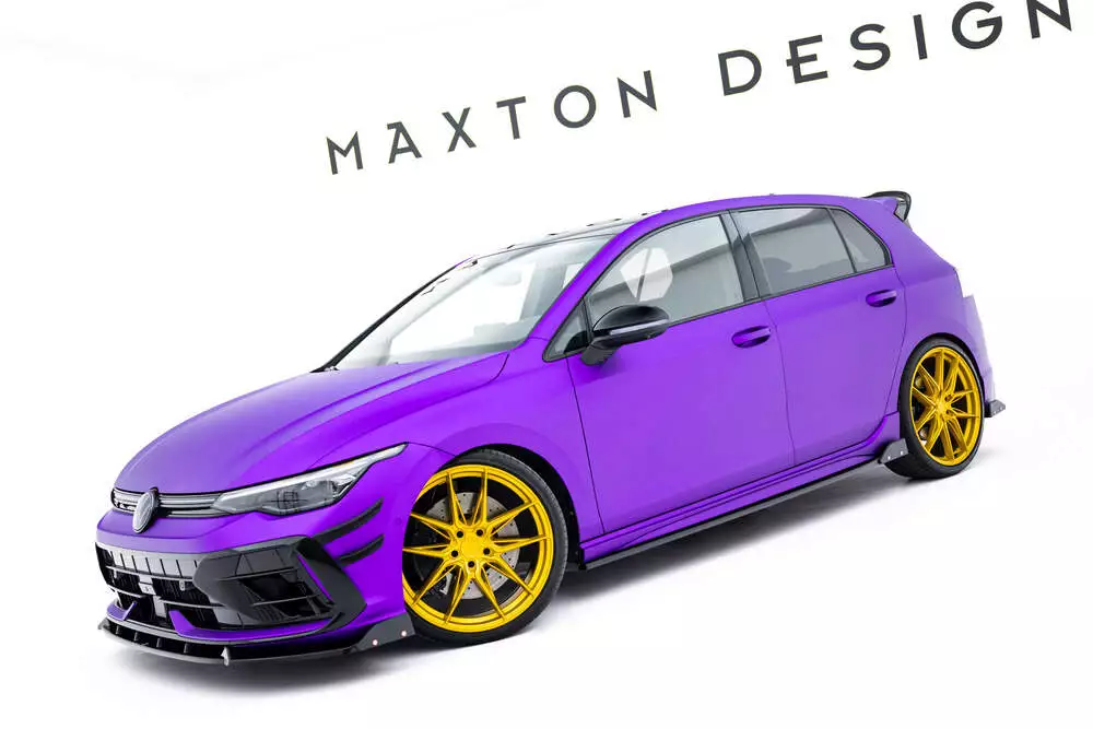 Side Skirts Diffusers V.2 + Flaps Volkswagen Golf R Mk8 Facelift - Image 3