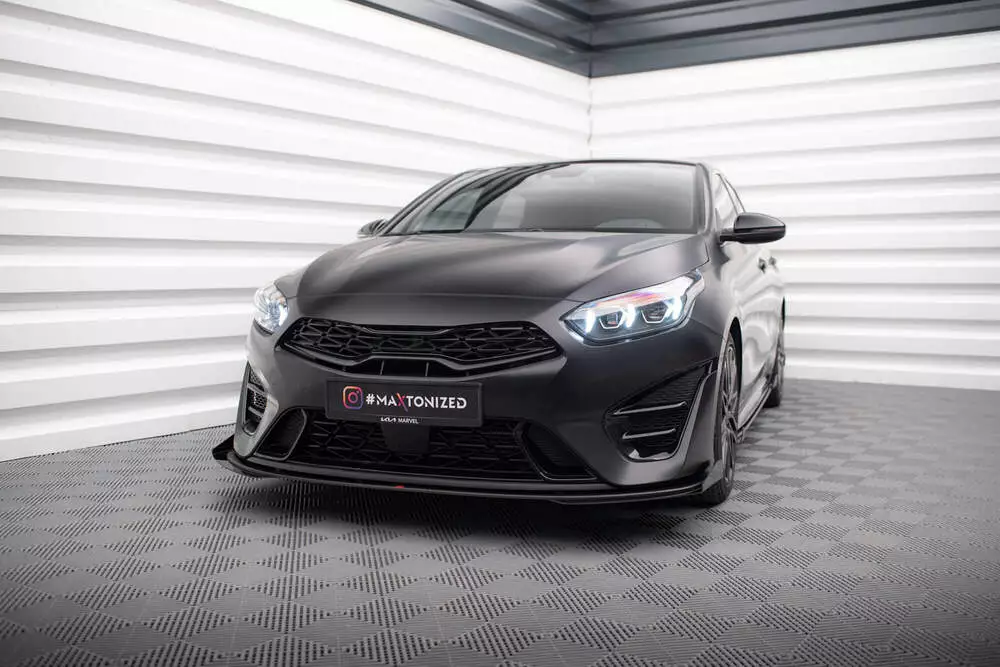 Street Pro Front Splitter + Flaps Kia Proceed Gt Mk3 Facelift / Ceed Gt / Gt - Line Mk1 Facelift