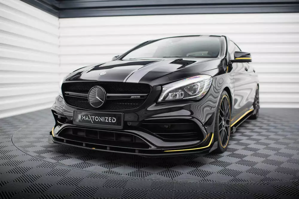 Street Pro Front Splitter + Flaps Mercedes-amg Cla 45 Aero C117 Facelift