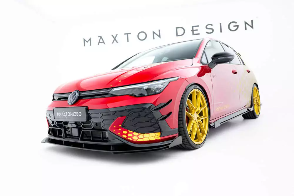 Street Pro Front Splitter + Flaps Volkswagen Golf Gti Clubsport Mk8 Facelift