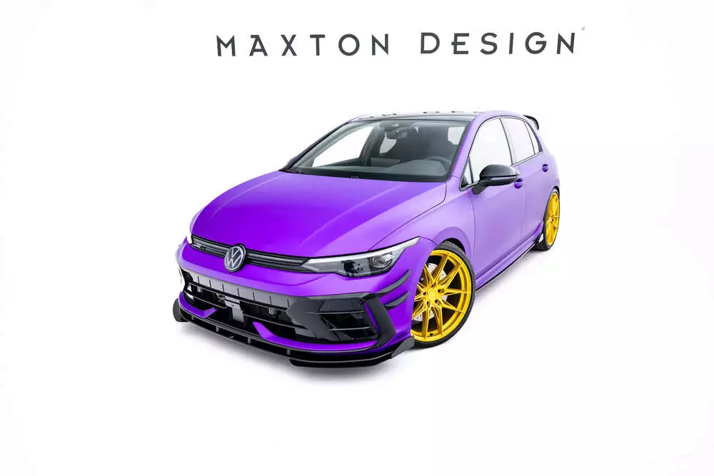 Street Pro Front Splitter + Flaps Volkswagen Golf R Mk8 Facelift
