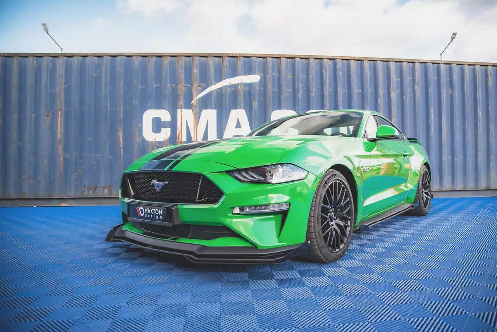 Street Pro Front Splitter V.1 + Flaps Ford Mustang Gt Mk6 Facelift