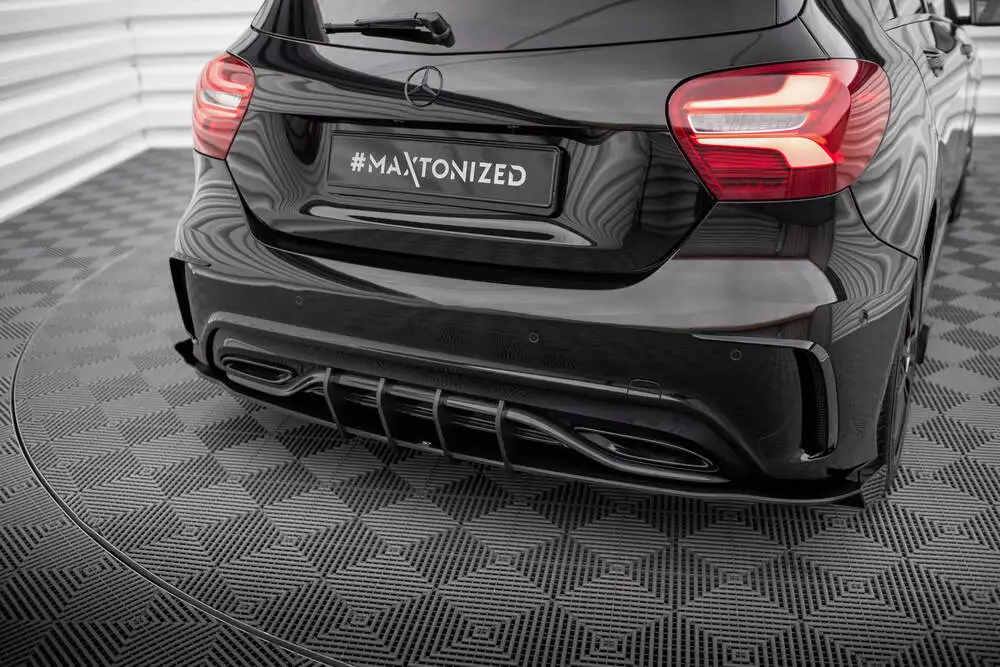 Street Pro Rear Side Splitters + Flaps Mercedes-benz A Amg-line W176 Facelift