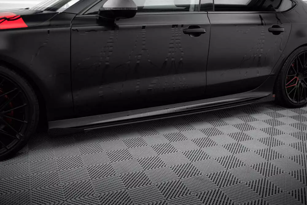 Street Pro Side Skirts Diffusers + Flaps Audi A7 Rs7 Look C7
