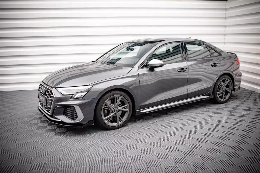 Street Pro Side Skirts Diffusers + Flaps Audi S3 / A3 S-line 8y / 8y Facelift - Image 2