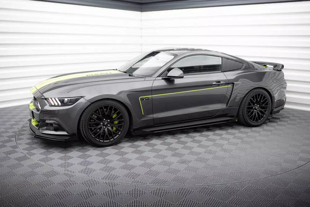 Street Pro Side Skirts Diffusers + Flaps Ford Mustang Gt Mk6 - Image 2