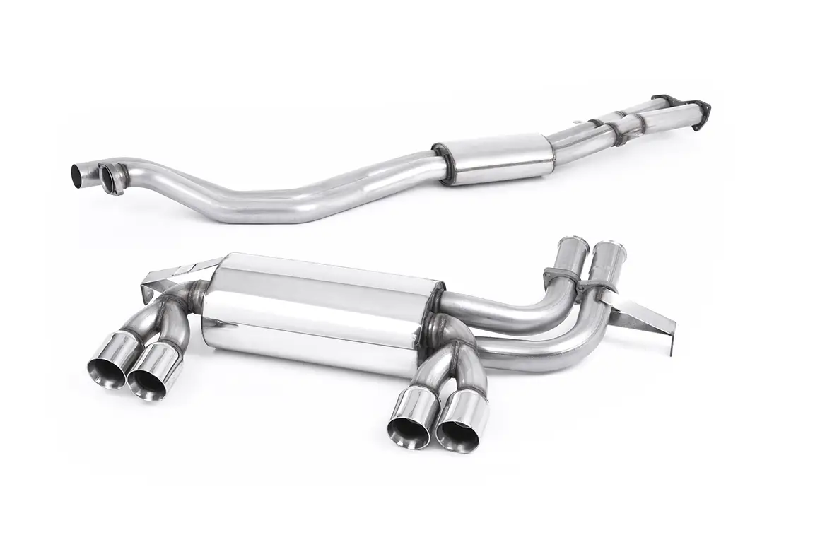 Cat-Back Exhaust System with Quad Polished Trims - E46 M3 3.2 Coupe - Cabriolet - CSL