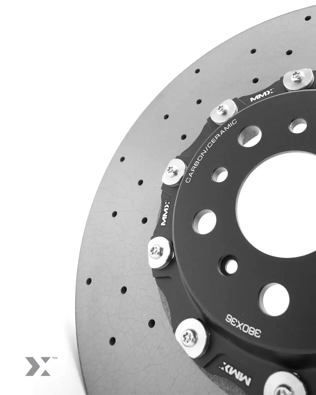 MMX / MMR 2-Piece 380mm x 36mm Carbon Ceramic front discs/rotors for BMW G8x - Image 4