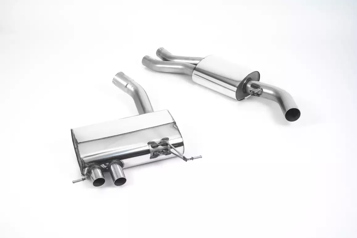 Secondary Cat-Back Exhaust System with Ceramic Black GT80 Trims - 135i Coupe/Cabrio E82/88 (N54+N55)