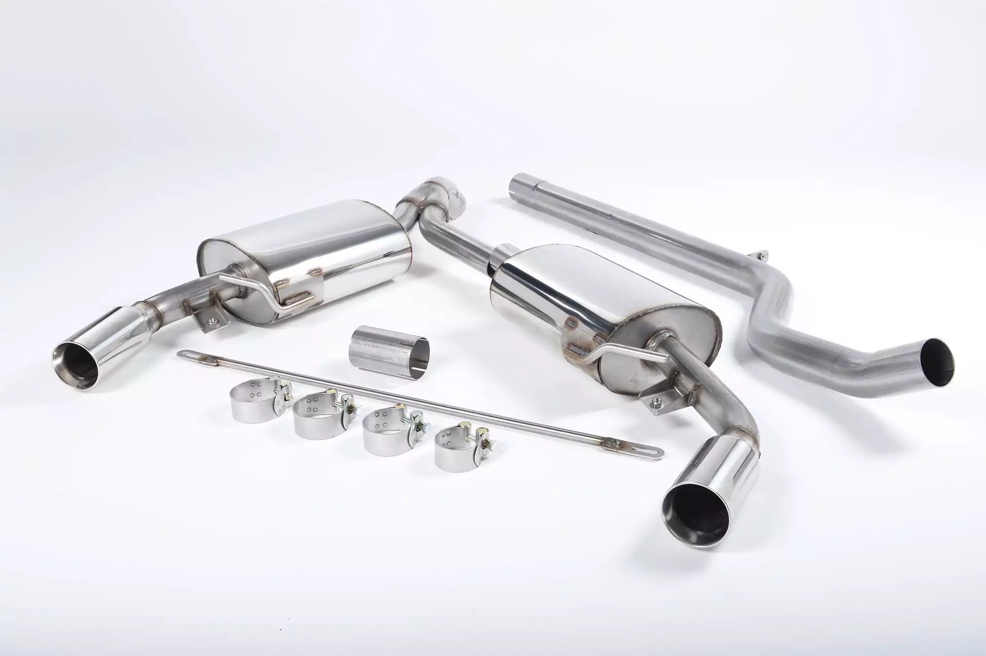 Cat-Back Exhaust System with Polished Trims - 197 2.0 16v