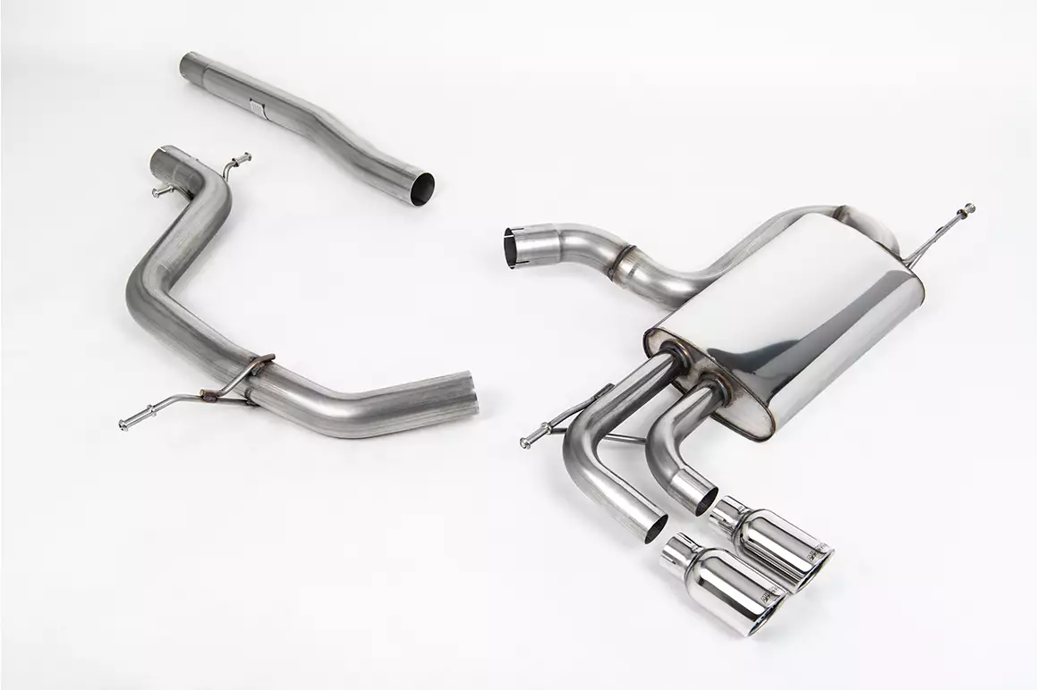 Cat-Back Exhaust System with Polished Trims - Mk5 GT 2.0 TDI 170PS DPF
